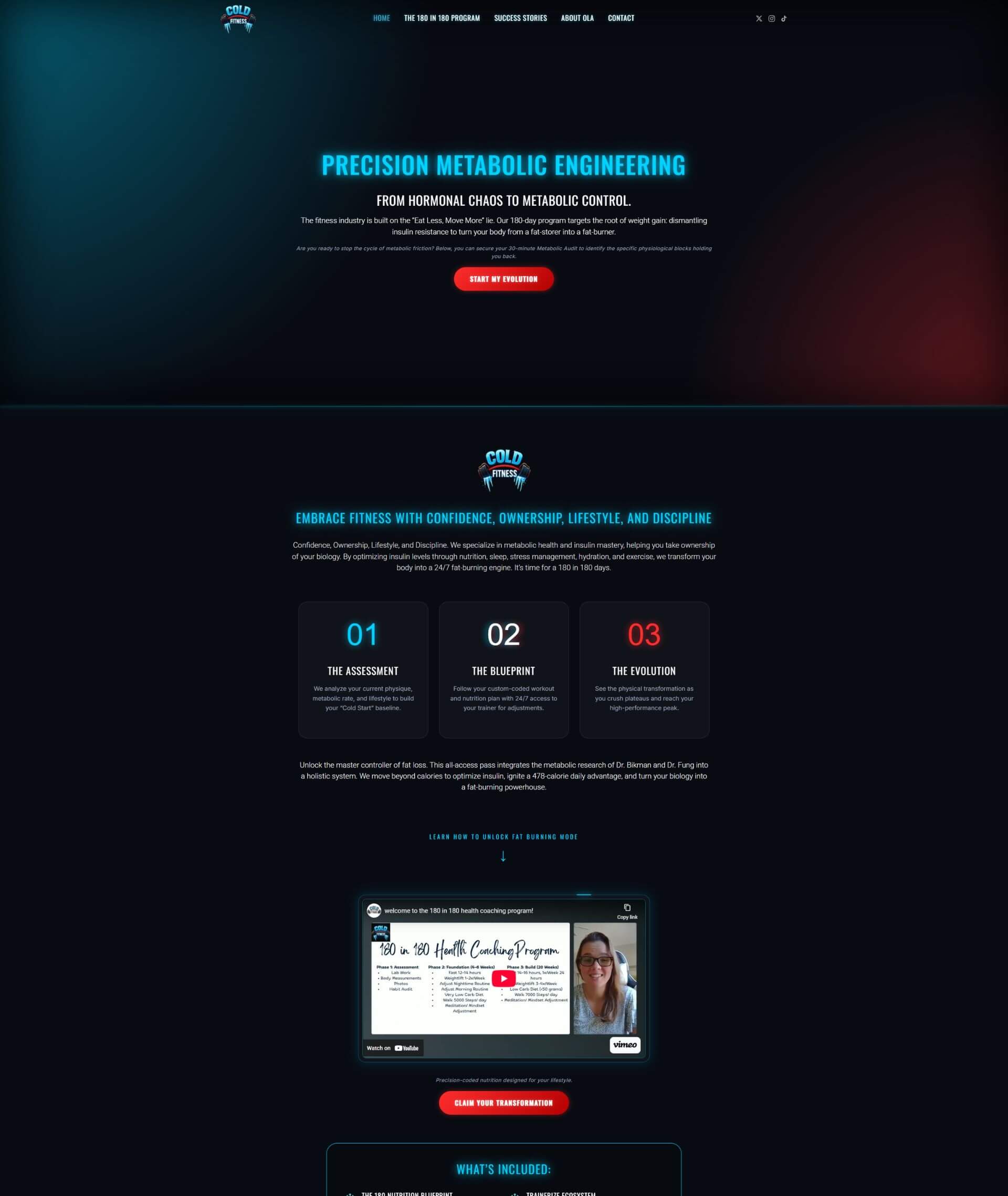 Cold Fitness Training Web Build